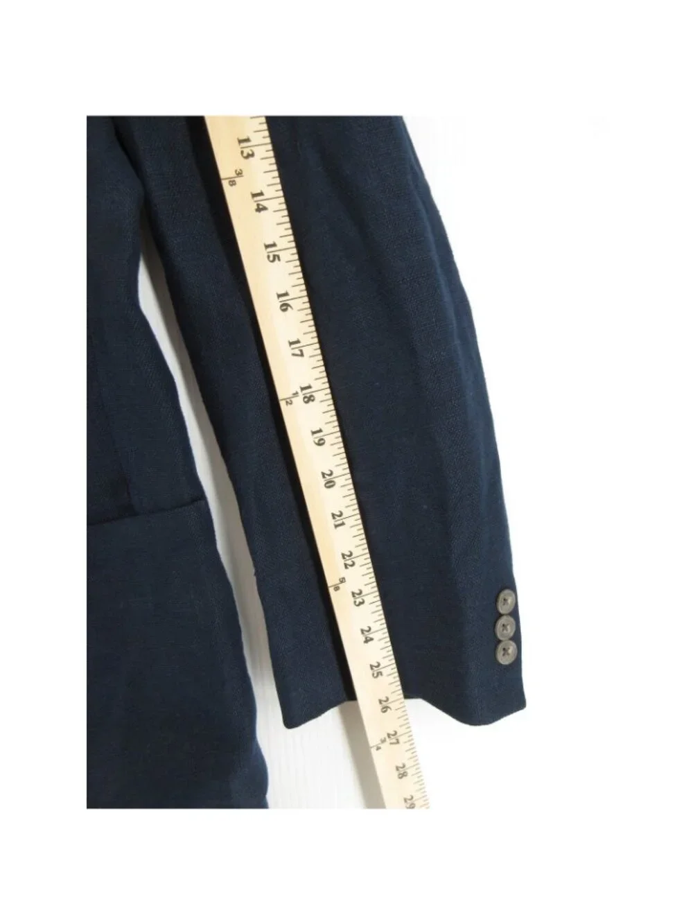 VINTAGE Eddie Bauer Sport Coat 44 Tall Navy AKA Blazer Linen USA Made